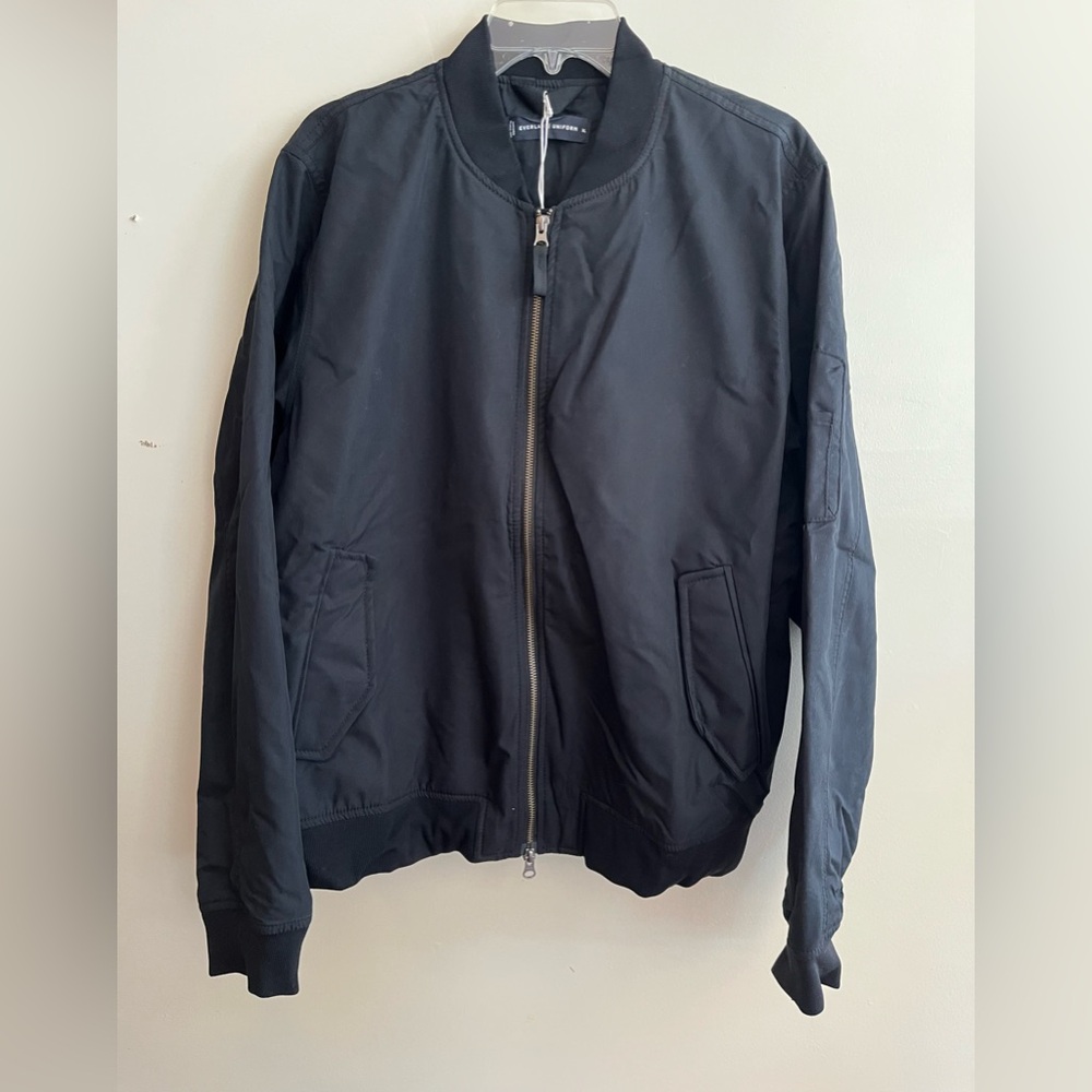 Everlane Mens Black Bomber Jacket NWT
